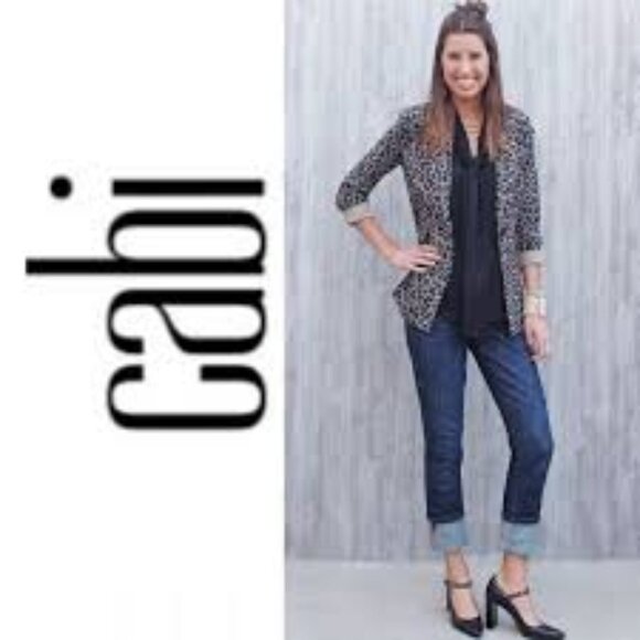 CAbi Dark Blue Straight Leg Jeans - Picture 1 of 10